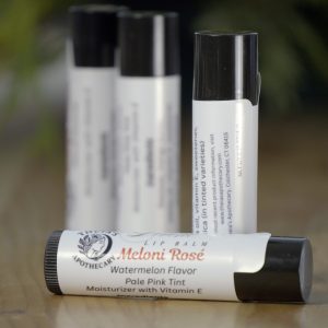 photograph of Meloni Rose lip balm by Theia's Apothecary