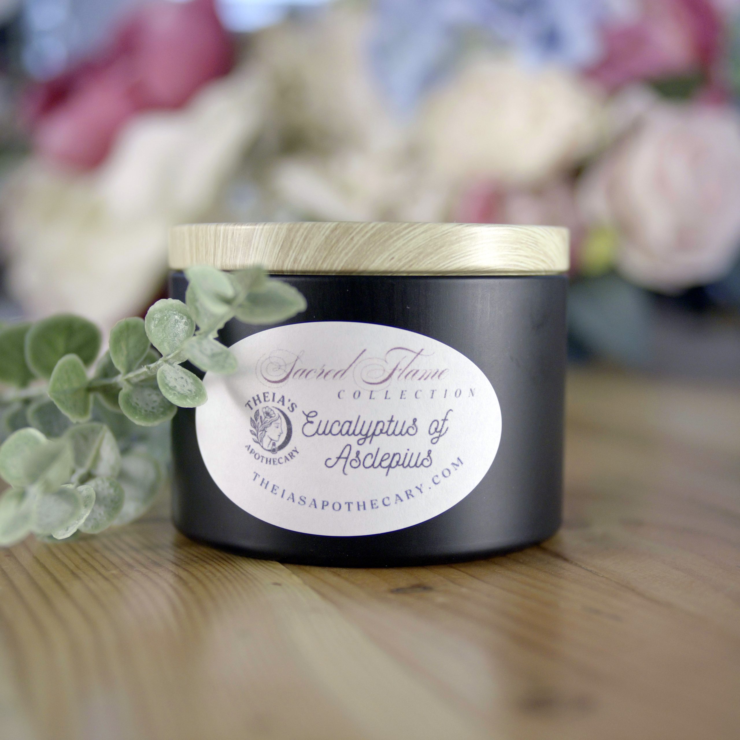 Photo of the Eucalyptus of Asclepius Scented Candle from Theia's Apothecary